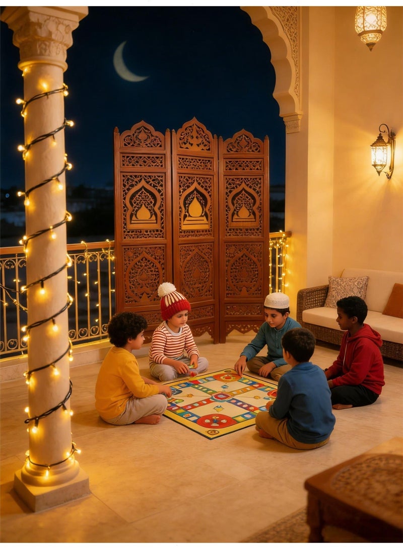 Topyich 49ft 150 LEDRamadan Lights,  Warm White Ramadan Curtain String Lights, 8 Modes Lighting Ramadan Decorations for Indoor Outdoor - Image 5